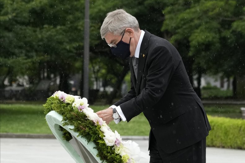 Bach in Hiroshima Met With Olympics Protestors