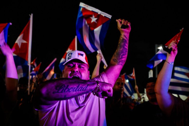 Cuban Americans protest in Florida