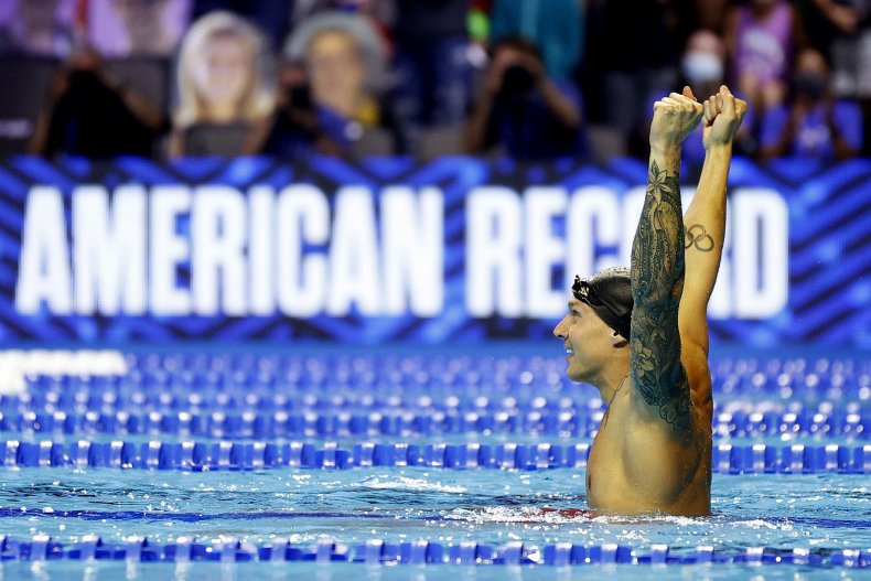 Caeleb Dressel at 2021 U.S. Olympic trials.
