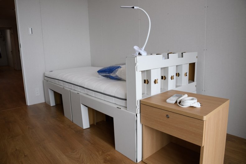 recyclable cardboard beds Olympics