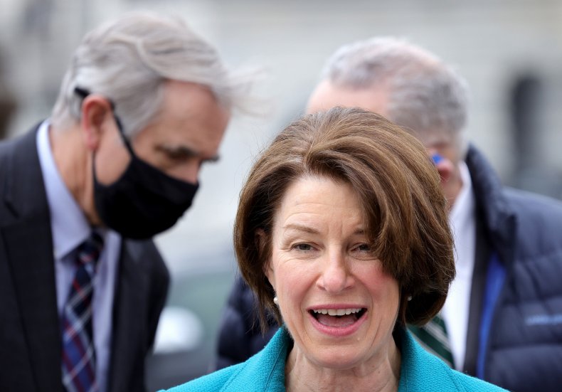 Amy Klobuchar speaks in Washignton