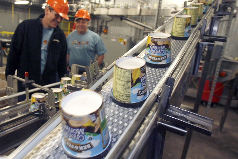 Ben & Jerry's production line