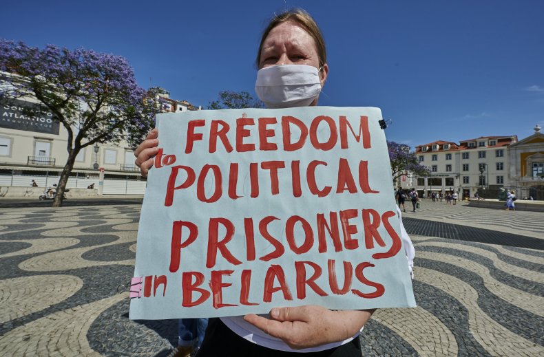 Portugal Belarus protest
