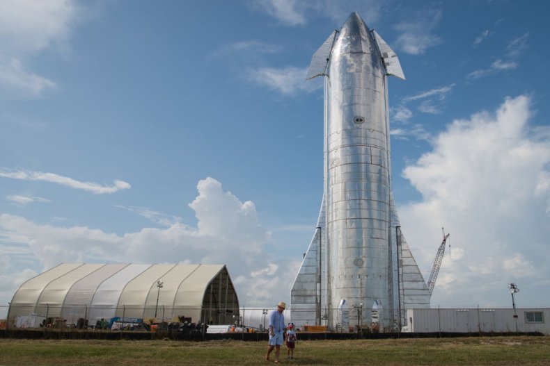 A prototype of SpaceX's Starship spacecraft