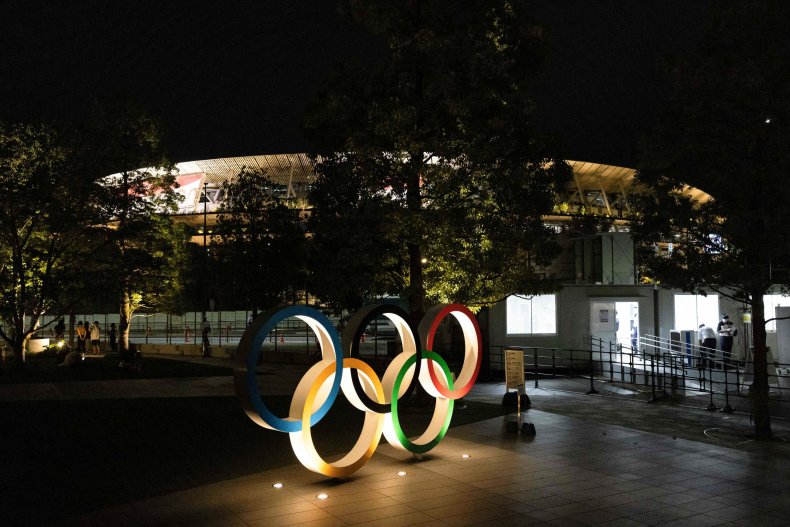 Olympic Rings on Display in Tokyo