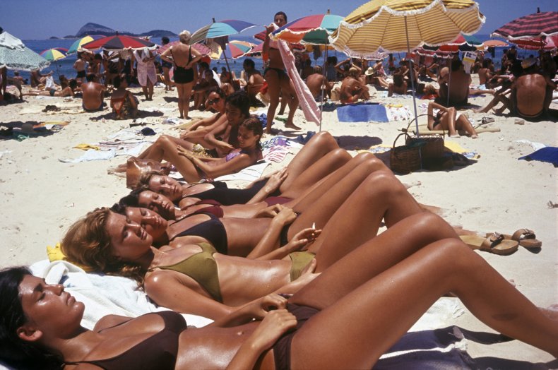 Sunbathers at Beach