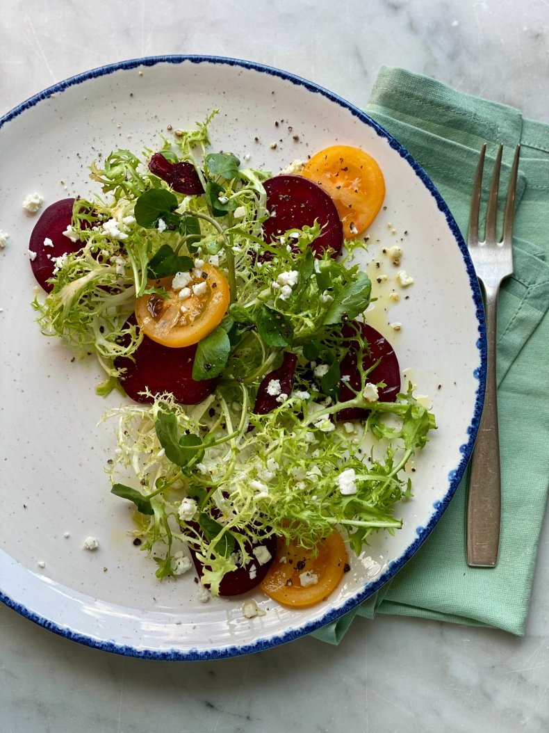 Frisee Salad With Feta, Beets and Summer 