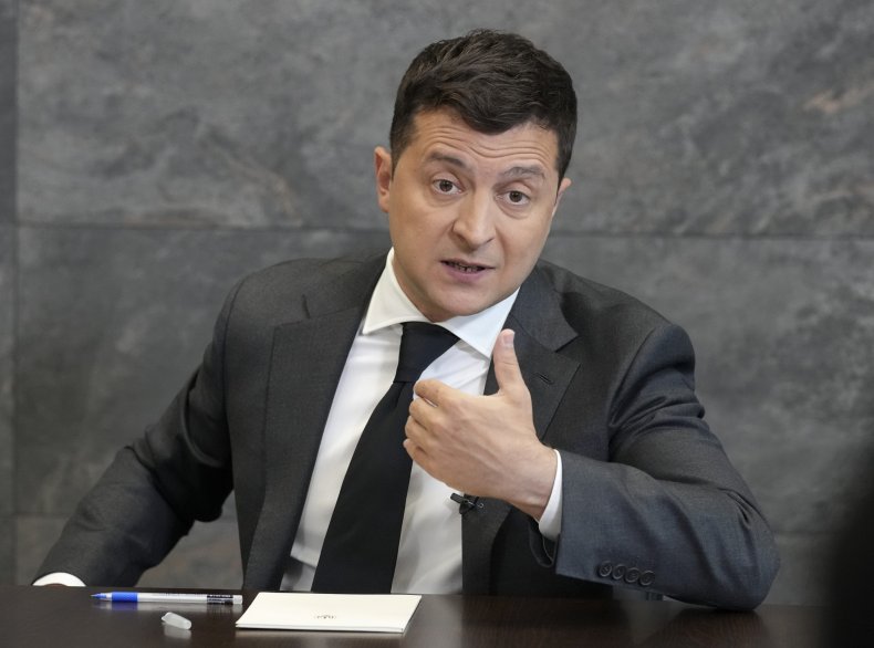 Volodymyr Zelensky speaking