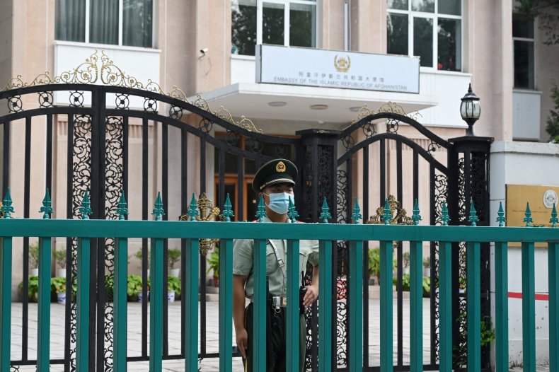 China, police, guard, Afghanistan, embassy, Beijing