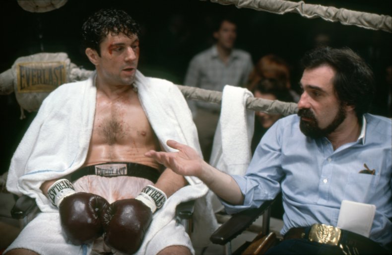 Robert De Niro filming Raging Bull