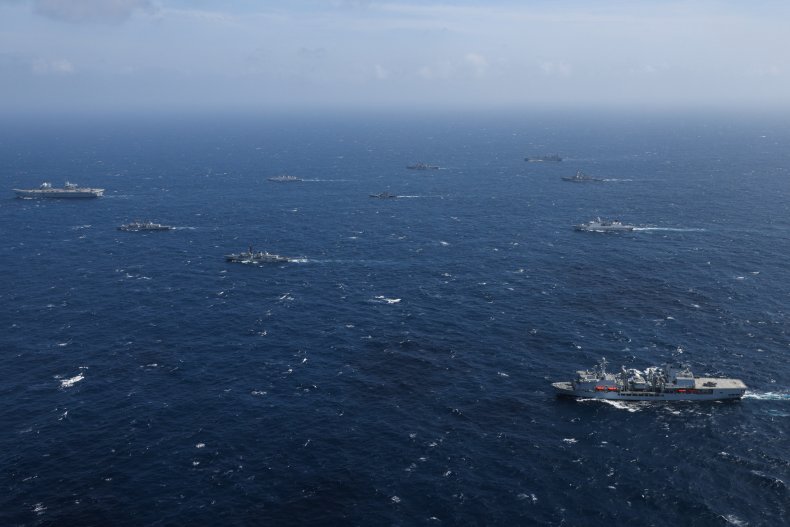 UK Carrier Group In Indian Ocean Exercise
