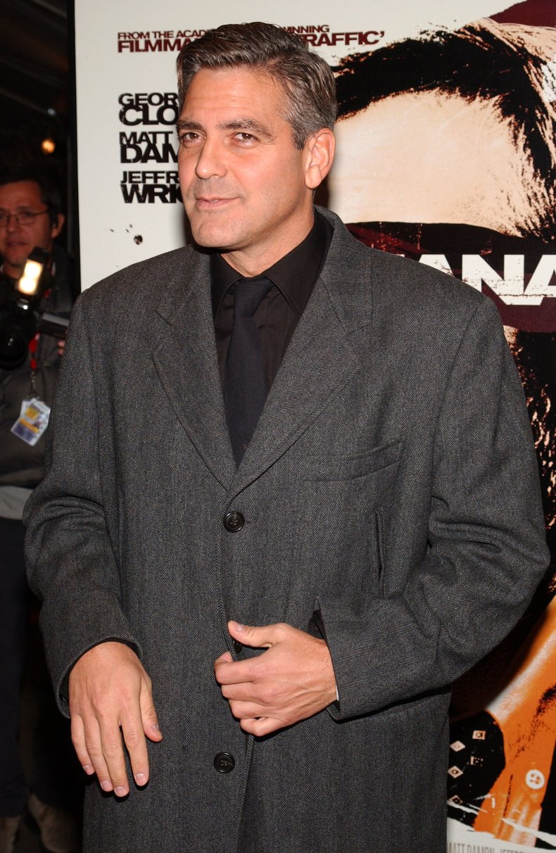 George Clooney attends the premiere of "Syriana."