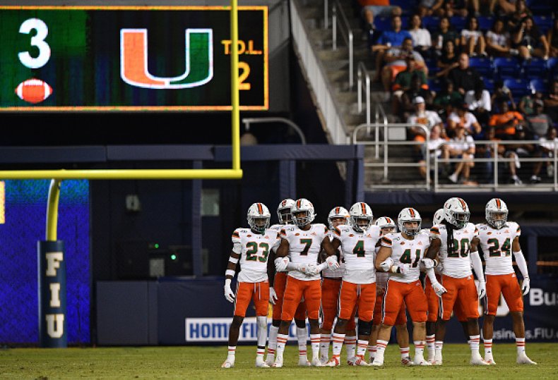 University of Miami Hurricanes Avantae Williams Football