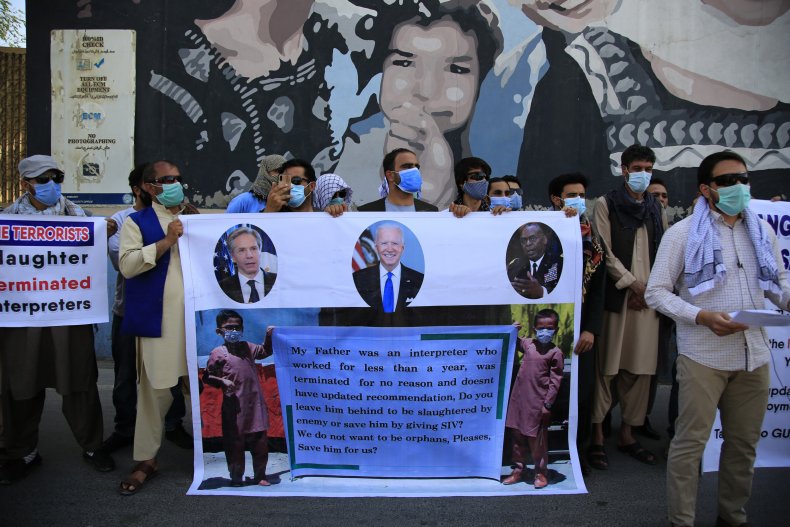 Former Afghan Interpreters Demonstrate Against U.S.