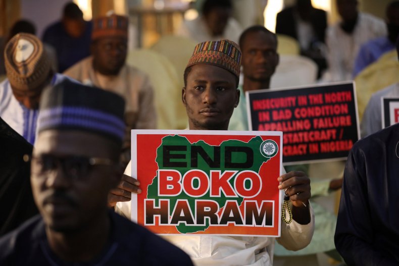"End Boko Haram" sign
