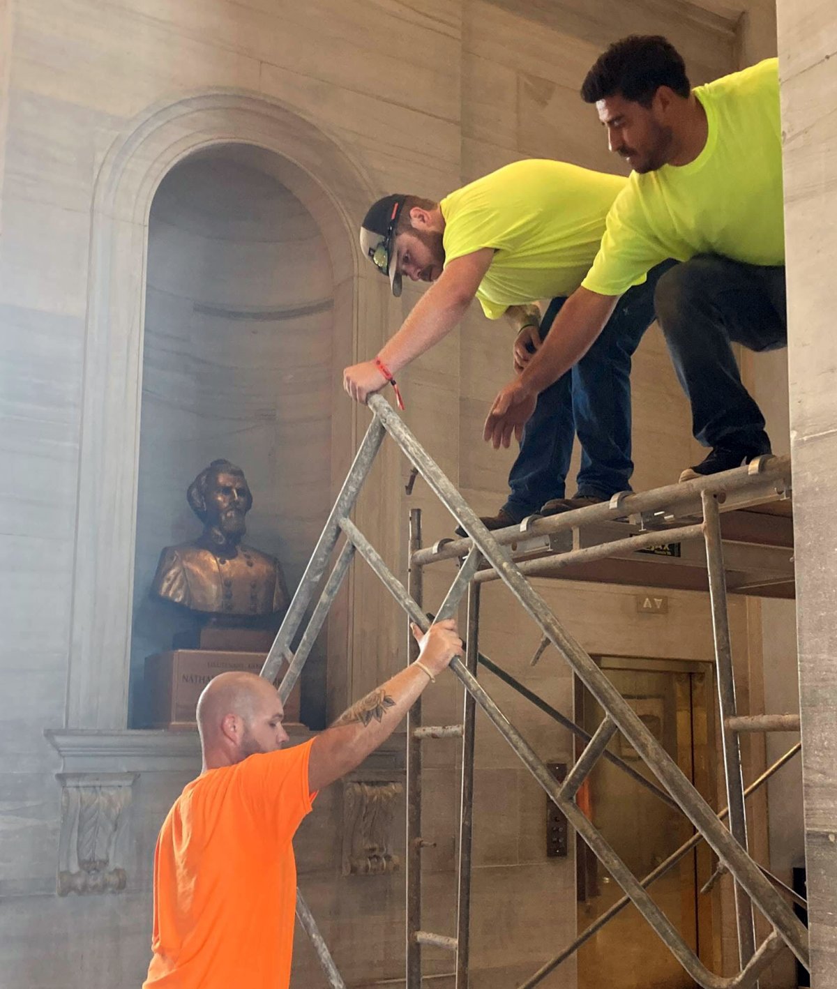 Bust Removal of Nathan Bedford Forrest
