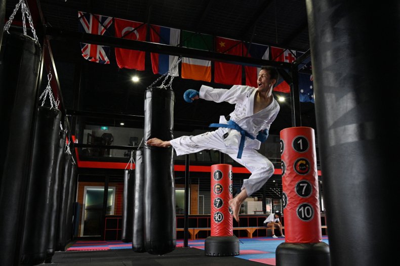 Afghan-born refugee and karate athlete Asif Sultani.