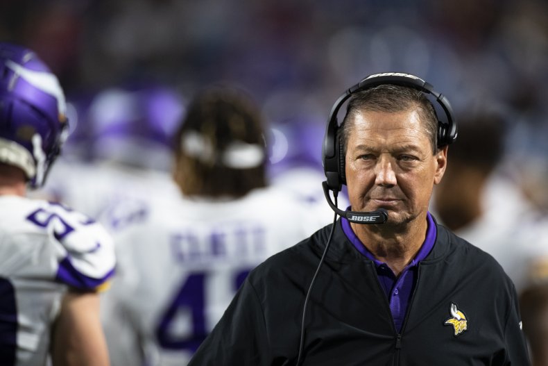 Offensive line coach Rick Dennison