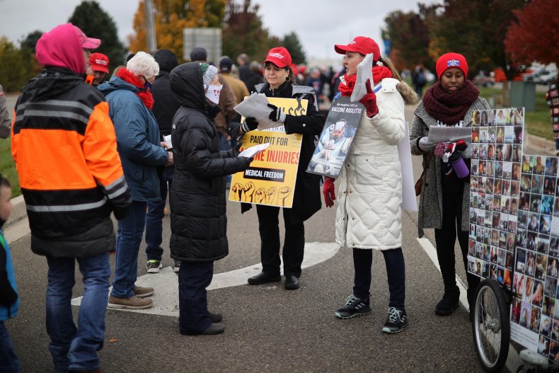 Anti-vaccine protesters