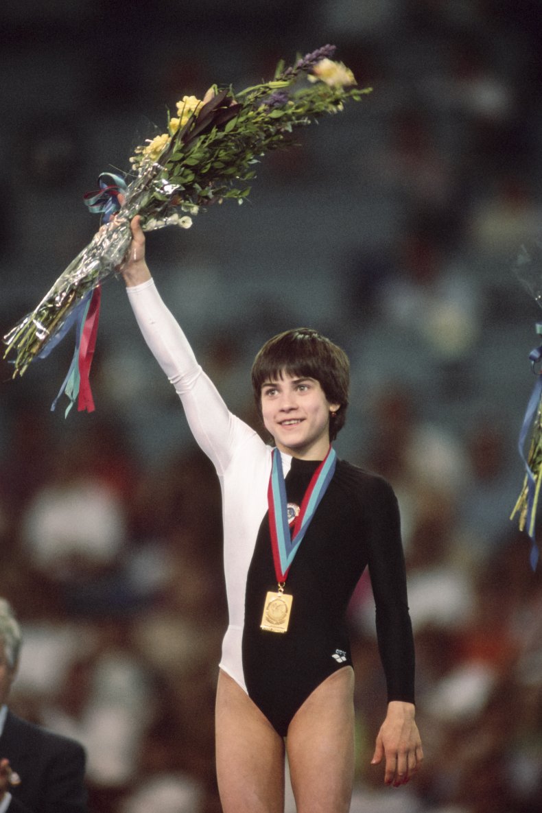 Oksana Chusovitina at the 1990 Goodwill Games.
