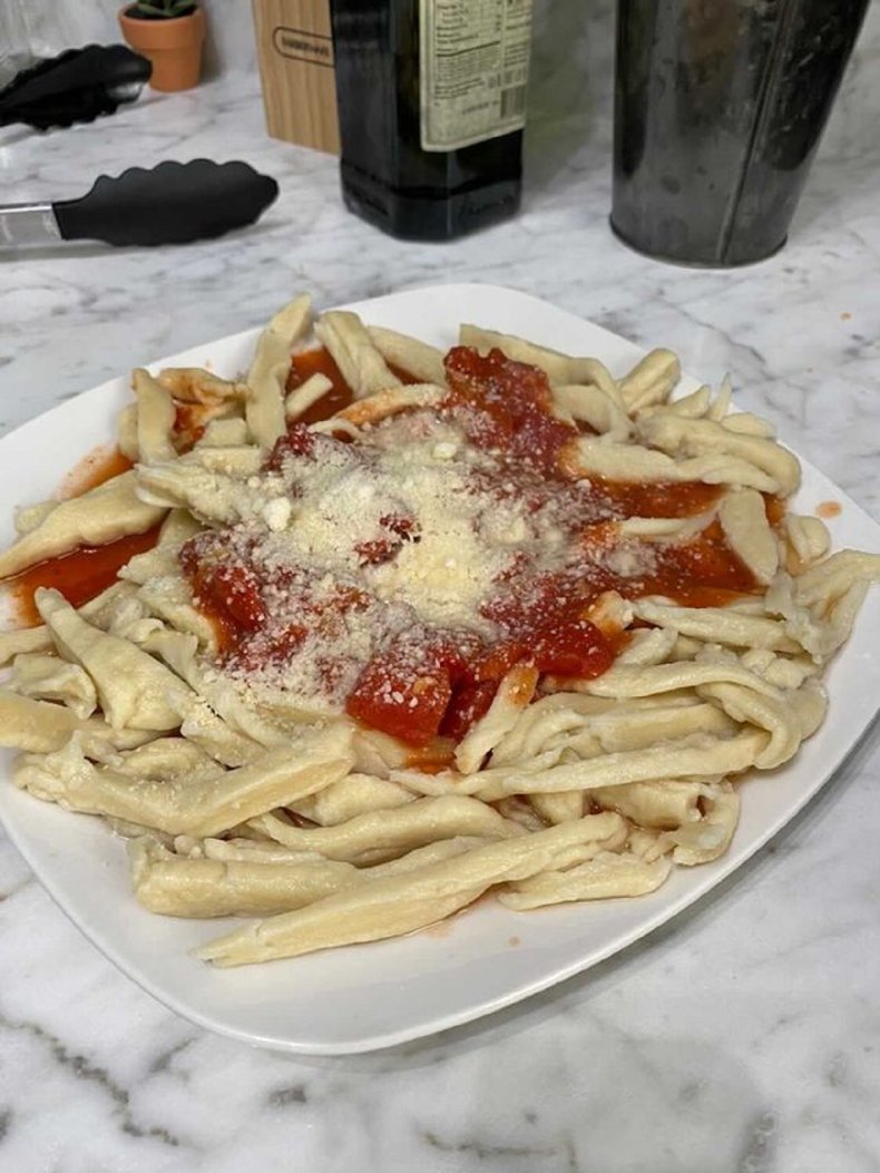 Zachariah Porter's homemade pasta dish.