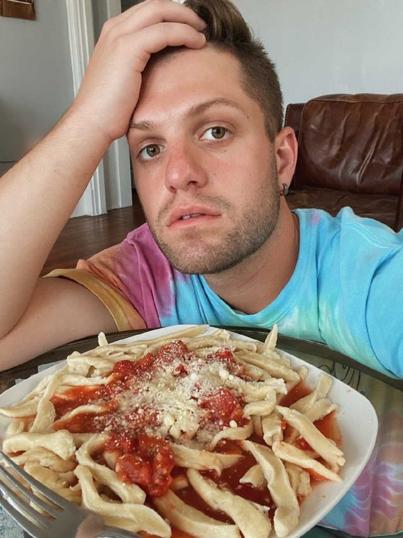 Zachariah Porter's homemade pasta dish.