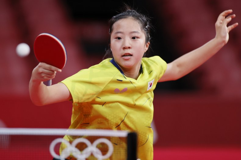 South Korea's Shin Yubin at Tokyo 2020.