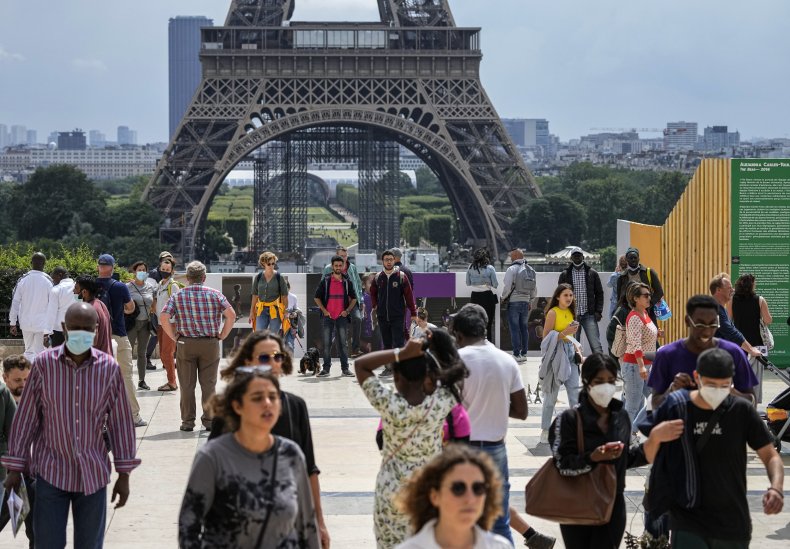 People in public in France