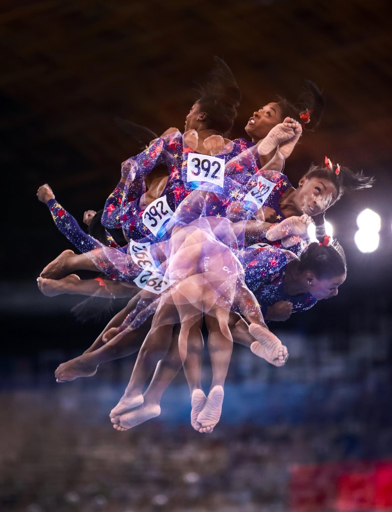 Simone Biles completed a perfect rotation
