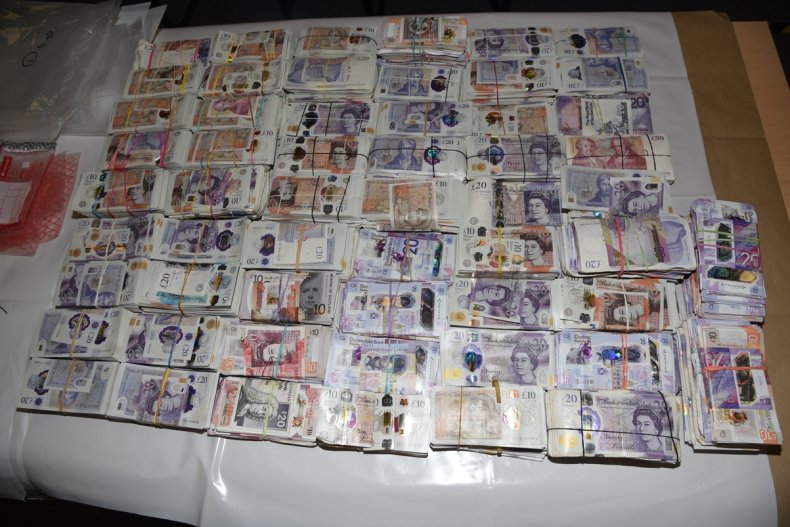 Cash found in suitcases