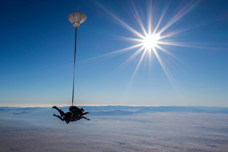 Skydiver in Dubai in generic image