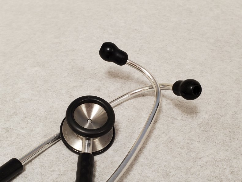 Close-up of doctor's stethoscope