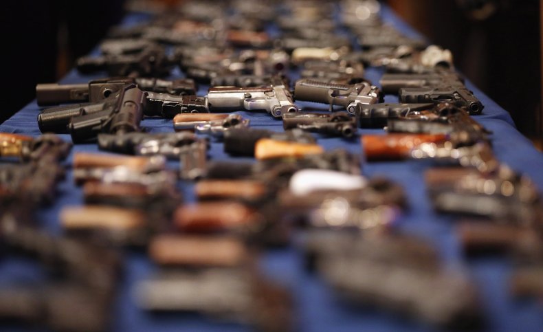  A table of illegal firearms confiscated in 