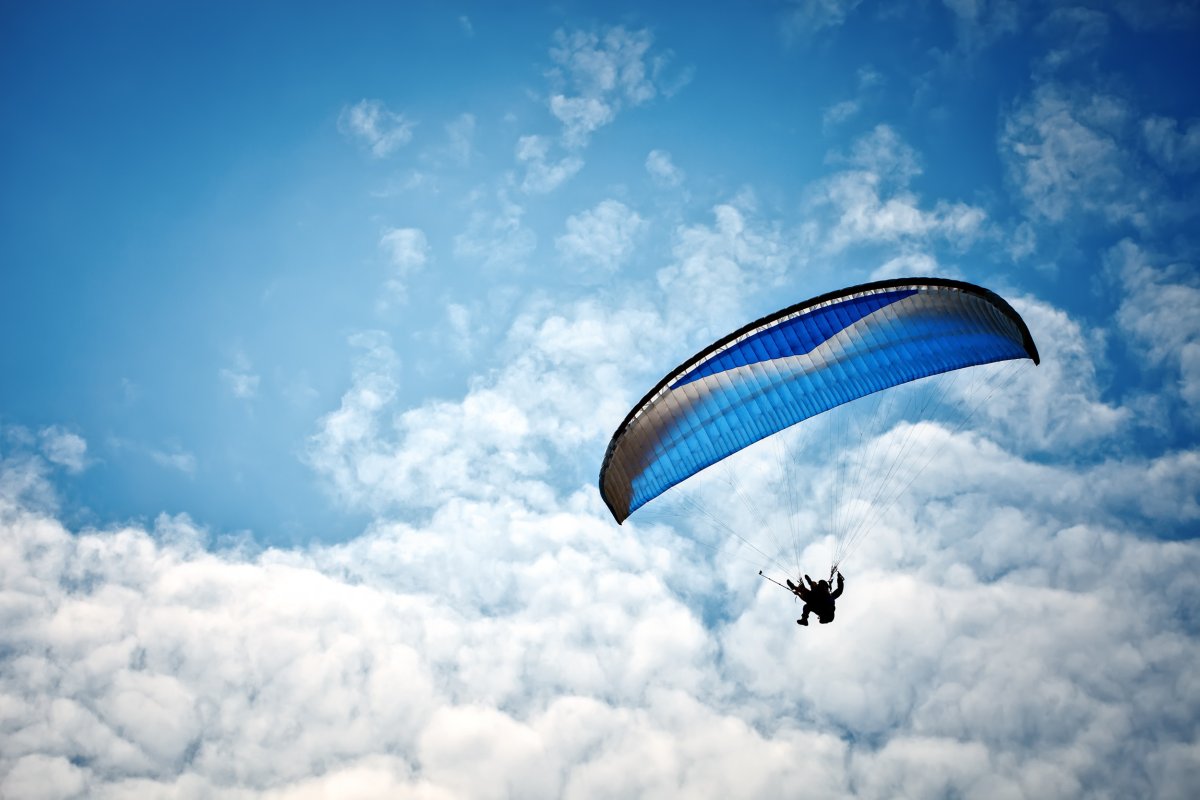 paraglider in sky