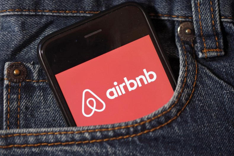 File photo of AirBnB logo.