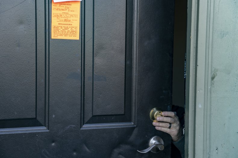 Eviction notice posted