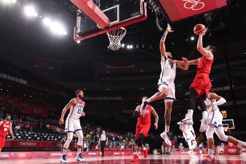 U.S. v Iran basketball