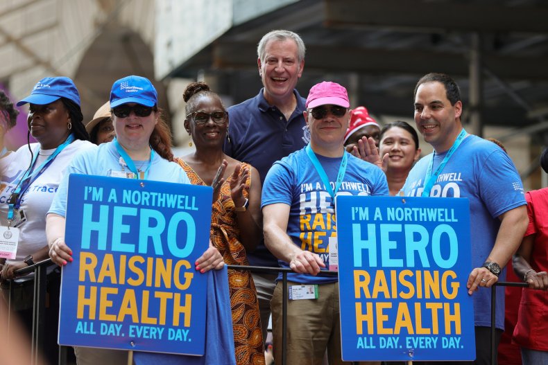 Bill De Blasio Vaccine Parade