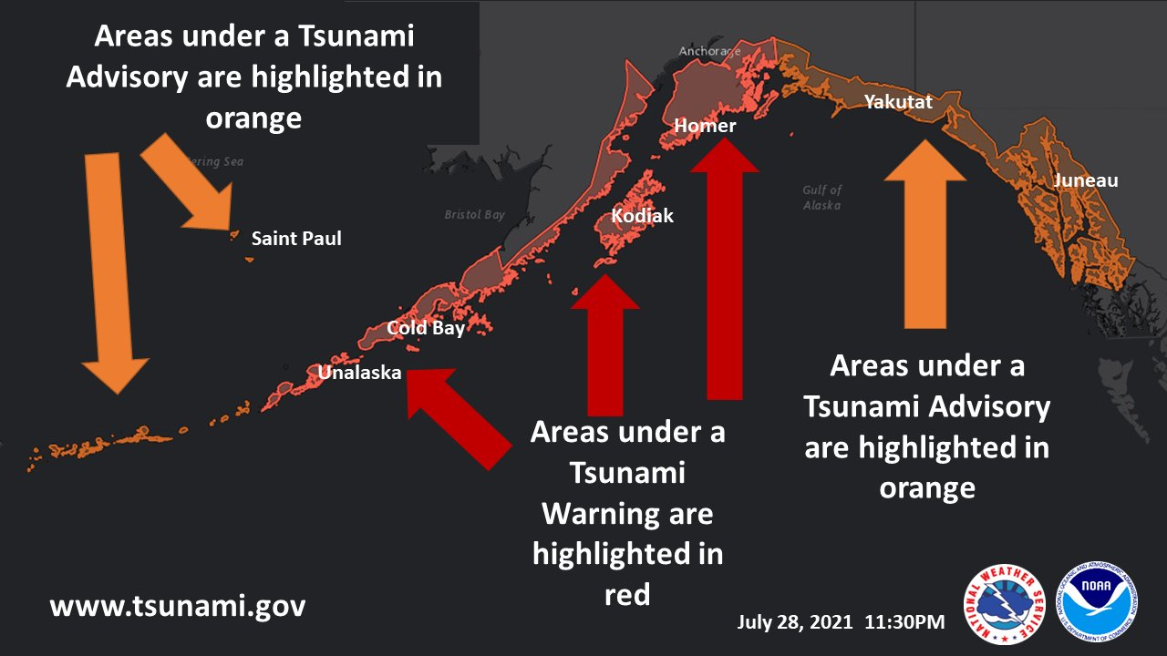 Live Updates Tsunami Warning Issued for Parts of Alaska after 8.2