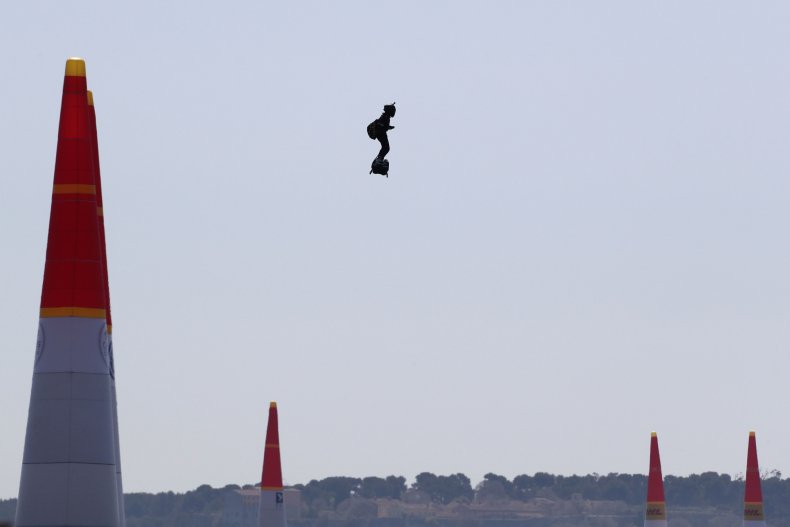 French pilot flies jetpack 