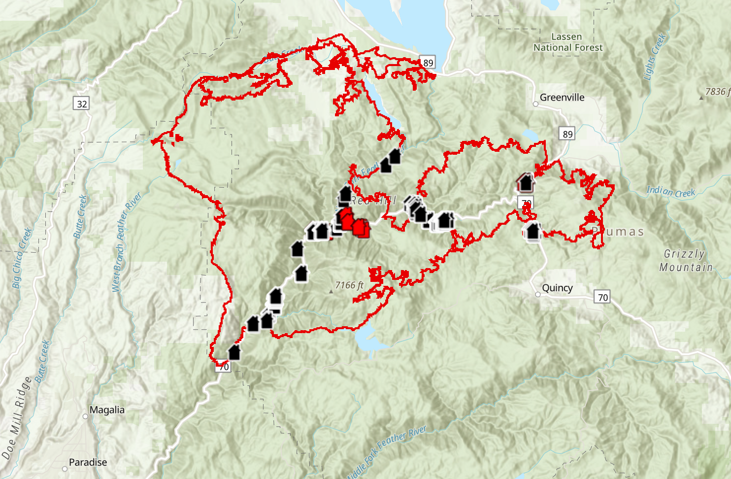 Sartopo Dixie Fire Map - 01/2022