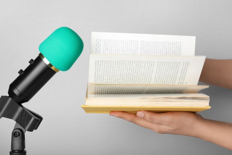File photo of book and microphone