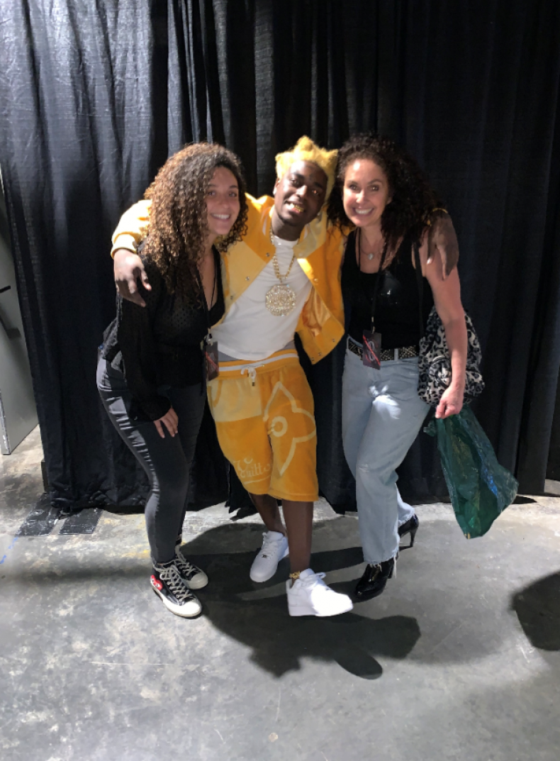Eileen and her daughter with Kodak Black