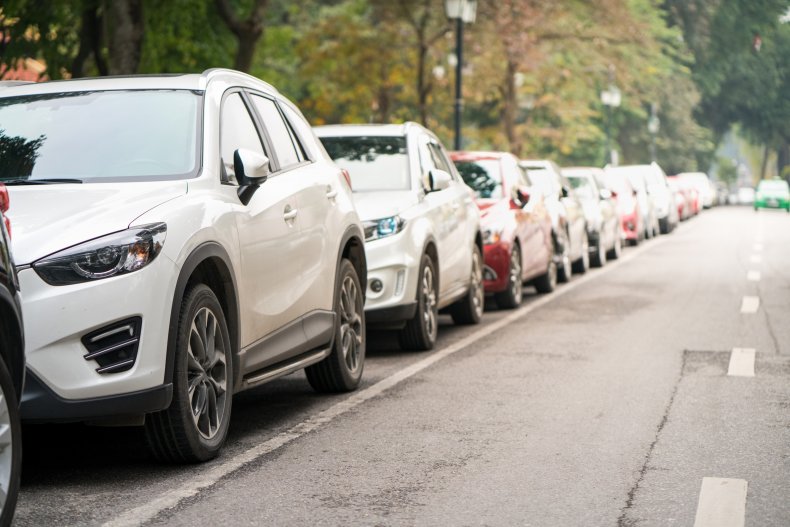 File photo of parked cars.