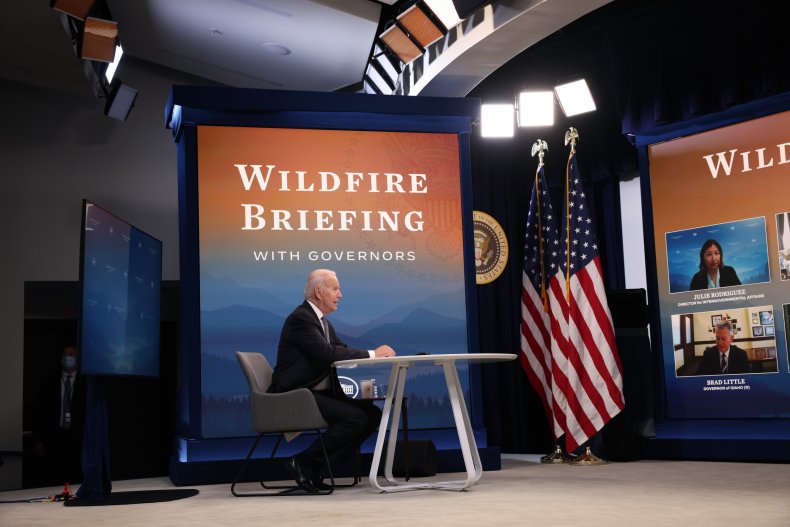 President Biden speaks with governors about wildfires