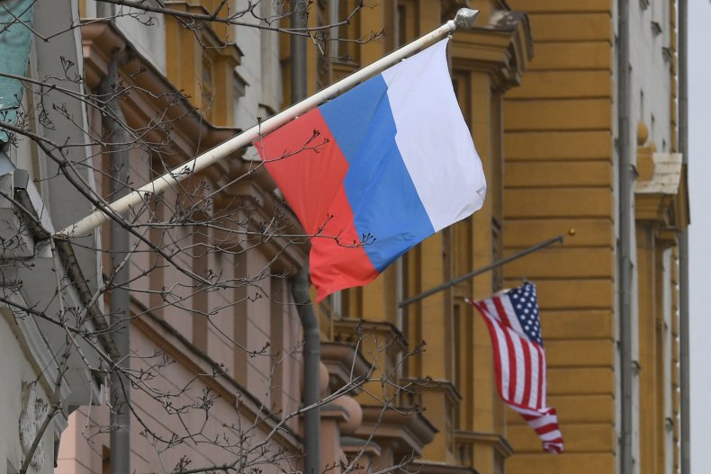 Russian and American Flags
