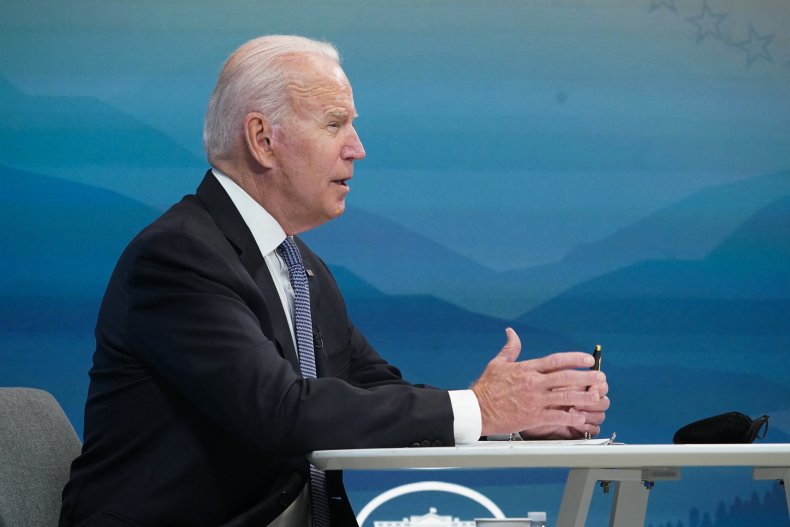 President Joe Biden in a meeting