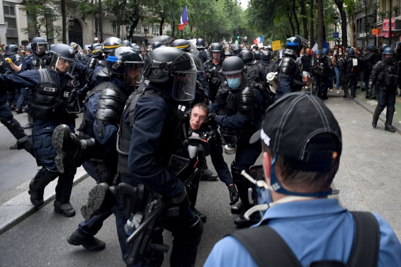 France protests health pass
