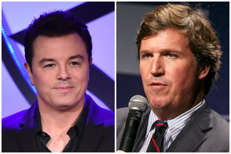 Seth MacFarlane and Tucker Carlson