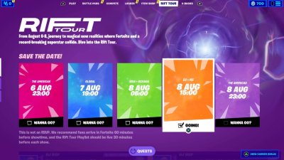 Fortnite Rift Tour Schedule Fortnite Rift Tour Schedule